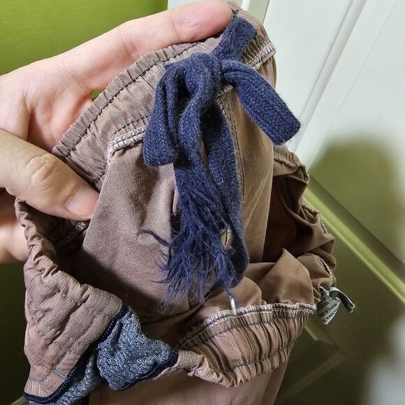 Vintage BUM Equipment Baggy Windbreaker Pants Mens L Mauve Nylon Cargo Y2K - Picture 8 of 9